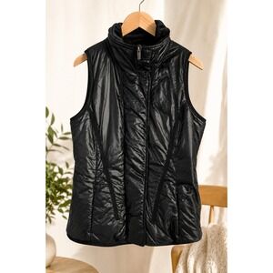 Lululemon Glacier Vest Black Fleece Lined Insulated Zip Vest Size 6 Outdoor Cozy